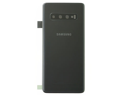 Cover Batteria in vetro + Vetrino Camera Prism Black per Samsung SM-G973 Galaxy S10