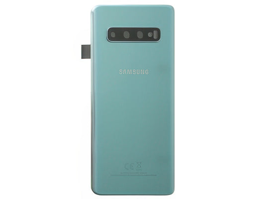 Cover Batteria in vetro + Vetrino Camera Prism Green per Samsung SM-G973 Galaxy S10