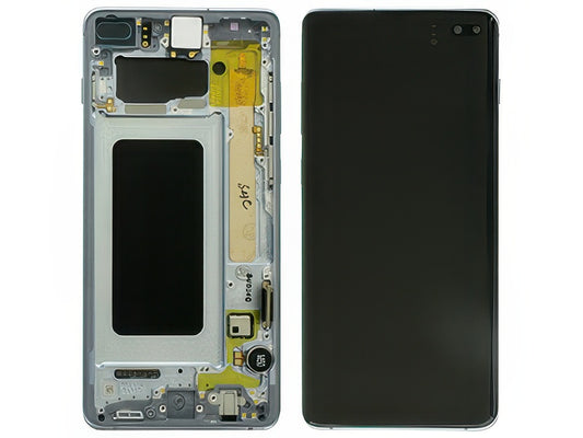 Lcd + Touchscreen + Altoparlante + Tasti Laterali + Vibrazione Blu per Samsung SM-G975 Galaxy S10+