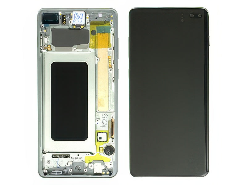 Lcd + Touchscreen + Altoparlante + Tasti Laterali + Vibrazione Verde per Samsung SM-G975 Galaxy S10+