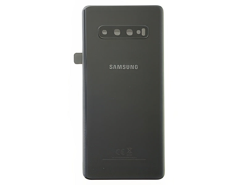Cover Batteria in vetro + Vetrino Camera Nero per Samsung SM-G975 Galaxy S10+