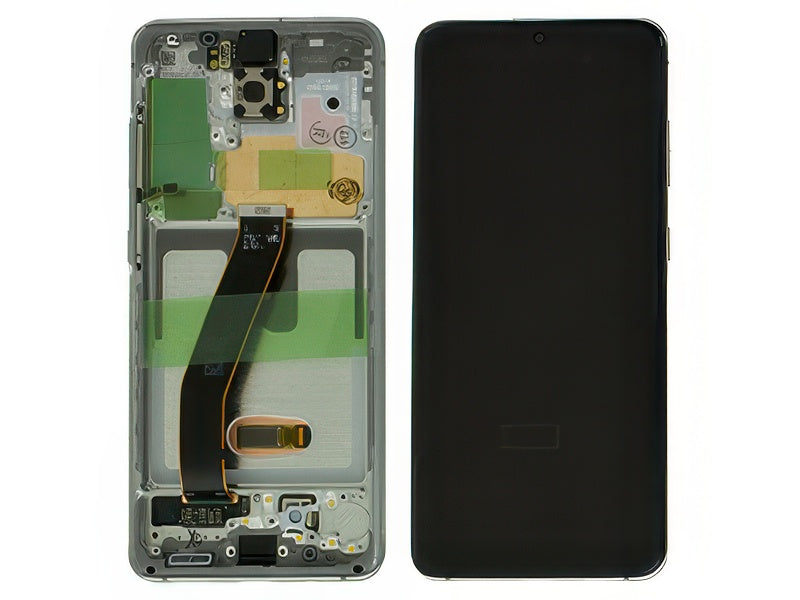 Lcd + Touchscreen + Frame + Altoparlante Cloud White per Samsung SM-G981 Galaxy S20 5G