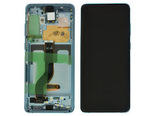 Display Lcd Soft Oled Cloud Blue con Frame Qualità Eccelsa per Samsung SM-G985 Galaxy S20+