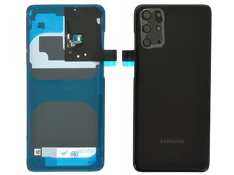 Cover Batteria in vetro + Vetrino Camera + Microfono Nero per Samsung SM-G985 Galaxy S20+
