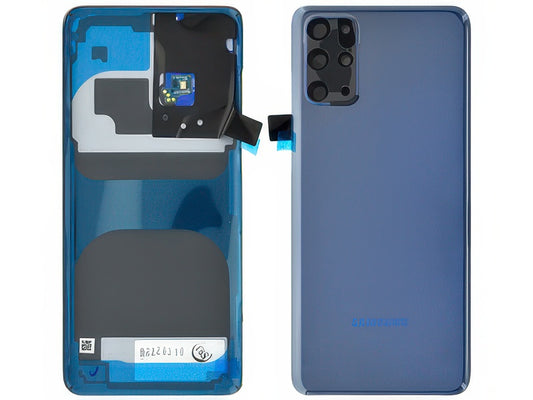 Cover Batteria in vetro + Vetrino Camera + Microfono Aura Blue per Samsung SM-G986 Galaxy S20+ 5G