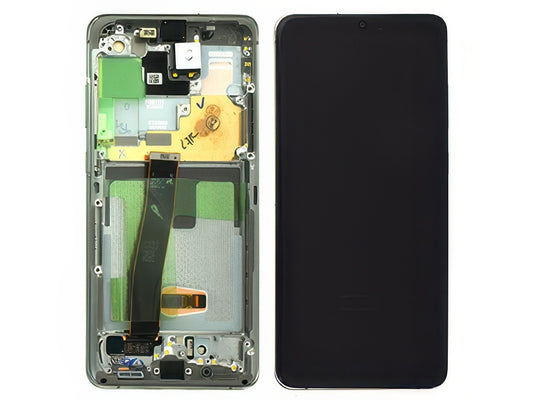 Display Lcd Soft Oled Cloud White con Frame Qualità Eccelsa per Samsung SM-G988 Galaxy S20 Ultra 5G
