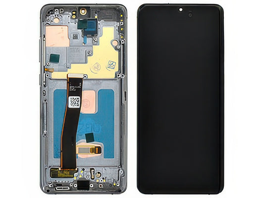 Display Lcd Soft Oled Cosmic Grey con Frame Qualità Eccelsa per Samsung SM-G988 Galaxy S20 Ultra 5G