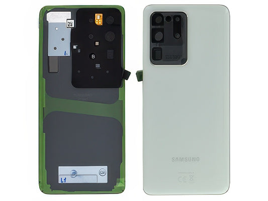 Cover Batteria in vetro + Vetrino Camera + Microfono Cloud White per Samsung SM-G988 Galaxy S20 Ultra 5G
