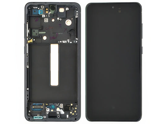 Lcd + Touchscreen + Frame + Tasti Laterali Graphite per Samsung SM-G990 Galaxy S21 FE 5G