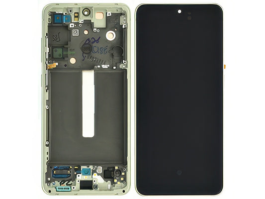Lcd + Touchscreen + Frame + Tasti Laterali Olive per Samsung SM-G990 Galaxy S21 FE 5G