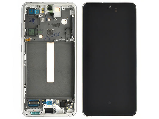 Lcd + Touchscreen + Frame + Tasti Laterali Bianco per Samsung SM-G990 Galaxy S21 FE 5G