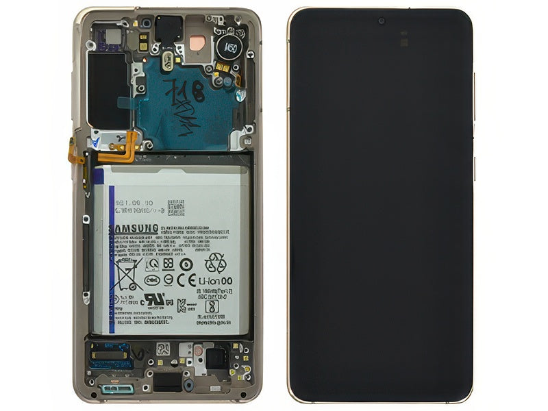 Lcd + Touchscreen + Batteria + Tasti Laterali Phantom Violet per Samsung SM-G991 Galaxy S21 5G