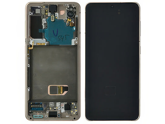 Lcd + Touchscreen + Frame + Camera Frontale + Vibrazione Phantom Violet per Samsung SM-G991 Galaxy S21 5G