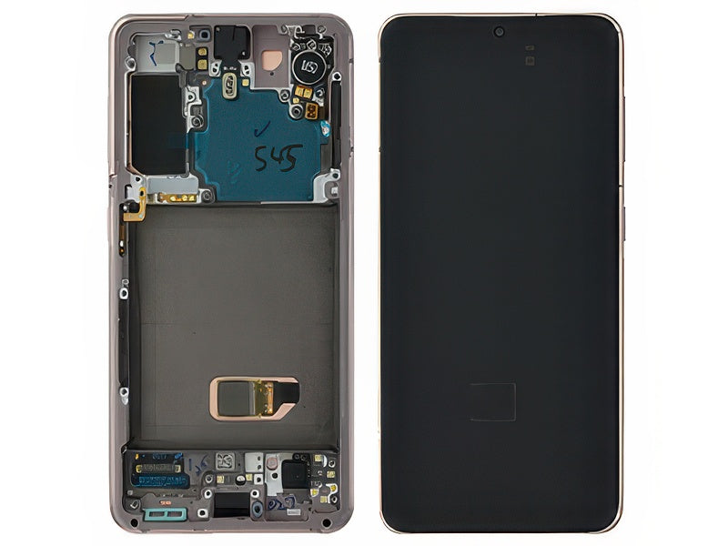 Lcd + Touchscreen + Frame + Tasti Laterali + Vibrazione Phantom Pink per Samsung SM-G991 Galaxy S21 5G