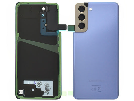 Cover Batteria + Vetrino Camera + Adesivi Phantom Violet per Samsung SM-G991 Galaxy S21 5G