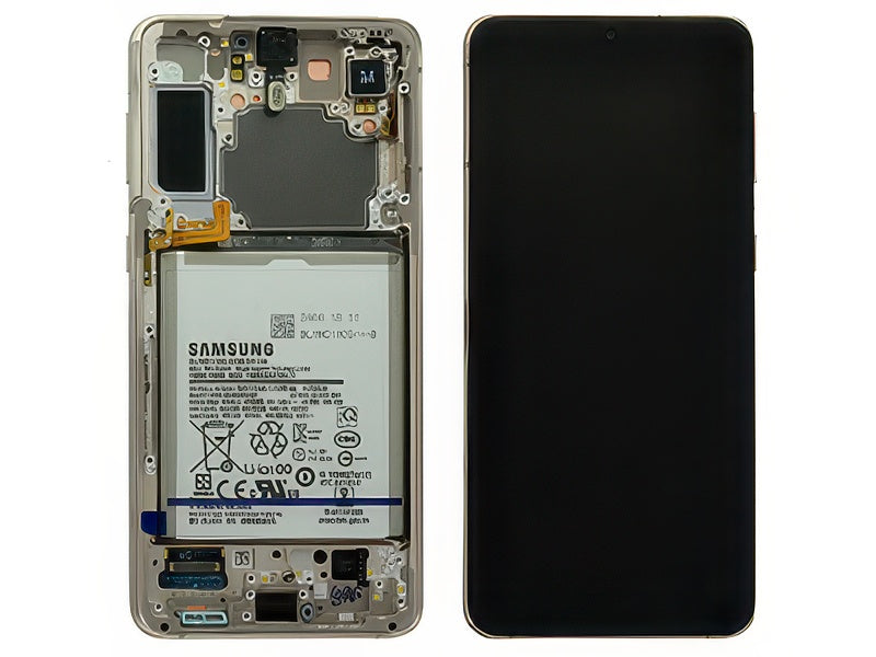 Lcd + Touchscreen + Batteria + Tasti Laterali + Camera Frontale Phantom Gold/Violet per Samsung SM-G996 Galaxy S21+ 5G