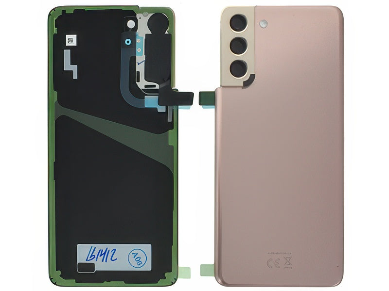 Cover Batteria + Vetrino Camera + Adesivi Phantom Gold per Samsung SM-G996 Galaxy S21+ 5G