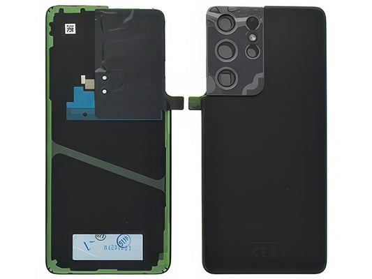 Cover Batteria + Vetrino Camera + Adesivi Phantom Black per Samsung SM-G998 Galaxy S21 Ultra 5G