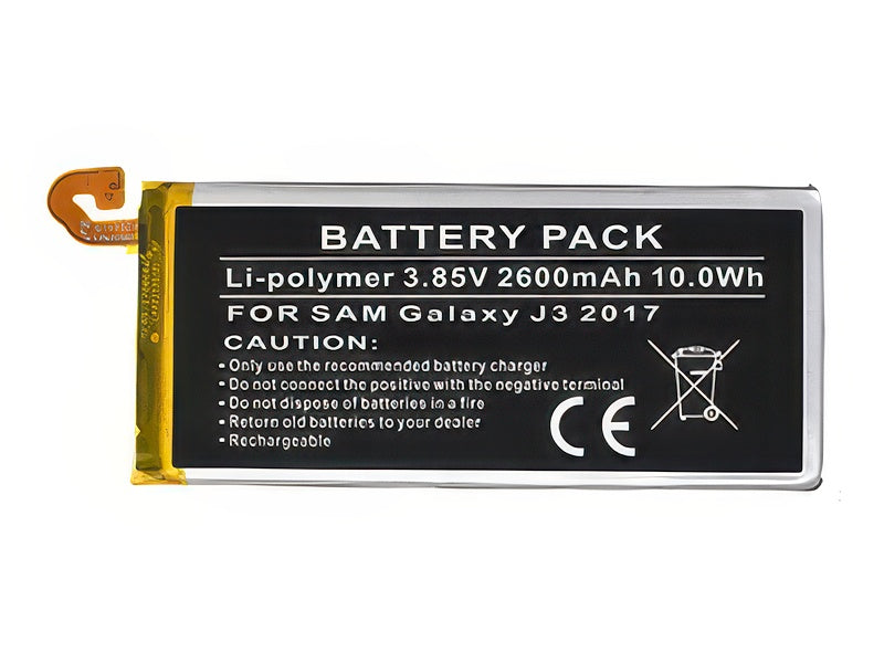 Batteria Litio 2600 mAh slim per Samsung SM-J330 Galaxy J3 2017 Dual-Sim
