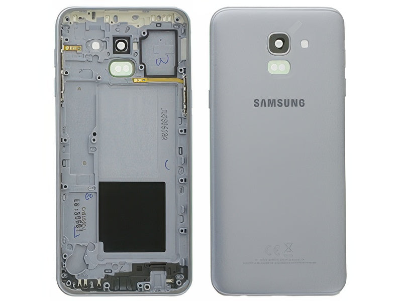 Cover Batteria + Vetrino Camera + Tasti Laterali Lavander per Samsung SM-J600 Galaxy J6 2018