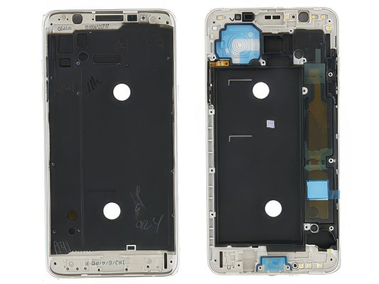 Guscio frontale + Frame Supporto LCD e Touchscreen + Tasti Laterali Oro per Samsung SM-J710 Galaxy J7 2016
