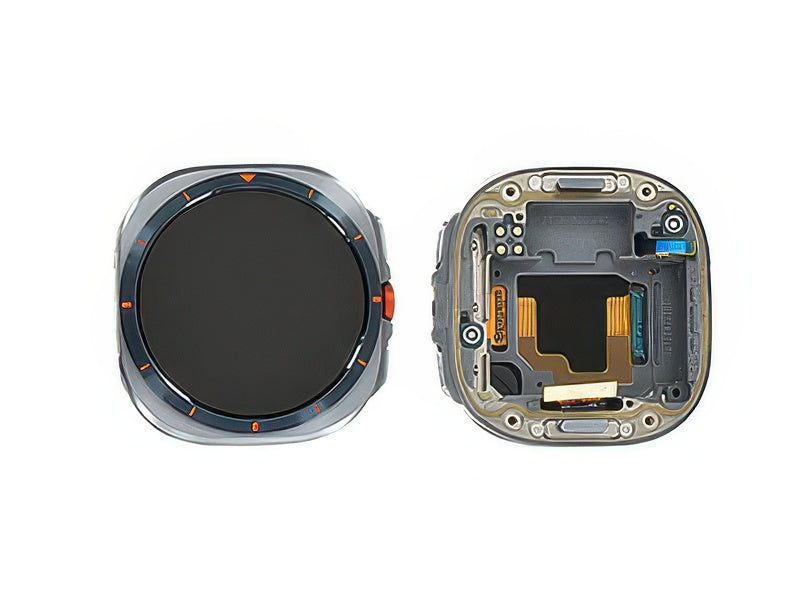 Lcd + Touch Screen + Tasti Funzione Completo Titanium Blue per Samsung SM-L705 Galaxy Watch Ultra (2025) (LTE, 47 mm)