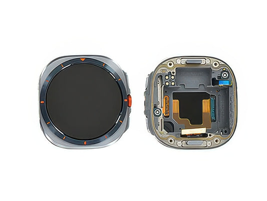 Lcd + Touch Screen + Tasti Funzione Completo Titanium Blue per Samsung SM-L705 Galaxy Watch Ultra LTE 47mm