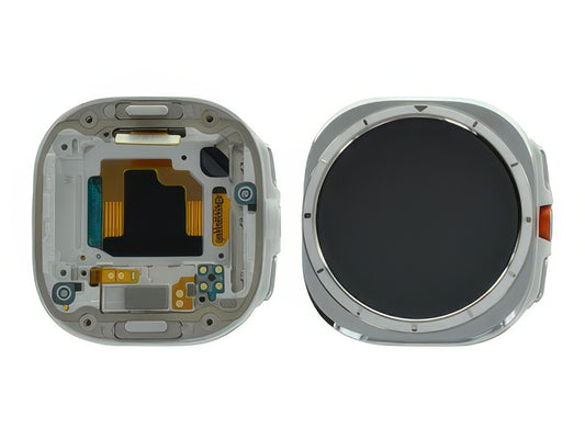 Lcd + Touch Screen + Tasti Funzione Completo Titanium White per Samsung SM-L705 Galaxy Watch Ultra (2025) (LTE, 47 mm)
