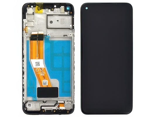 Lcd + Touchscreen + Frame + Switch Tasti Laterali Nero per Samsung SM-M115 Galaxy M11