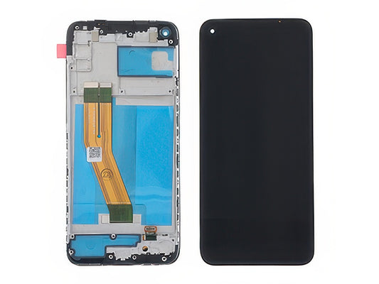 Display Lcd Rigenerato Nero con Frame Qualità Premium per Samsung SM-M115 Galaxy M11