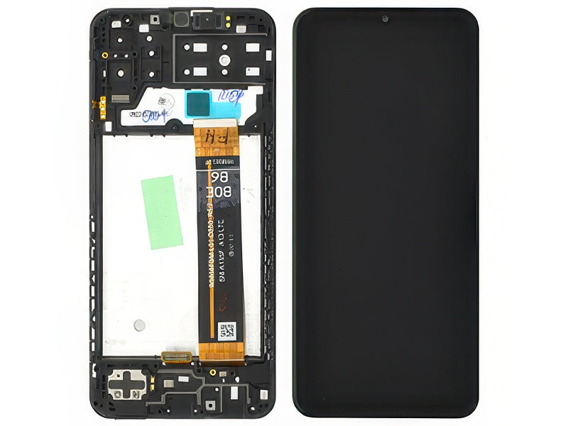 Lcd + Touchscreen + Frame + Switch Tasti Laterali Altoparlante + Microfono Nero per Samsung SM-M135 Galaxy M13