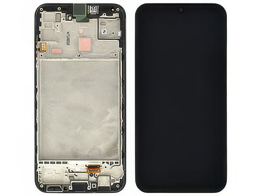 Lcd + Touchscreen + Frame + Switch Tasti Volume Nero per Samsung SM-M156 Galaxy M15 5G