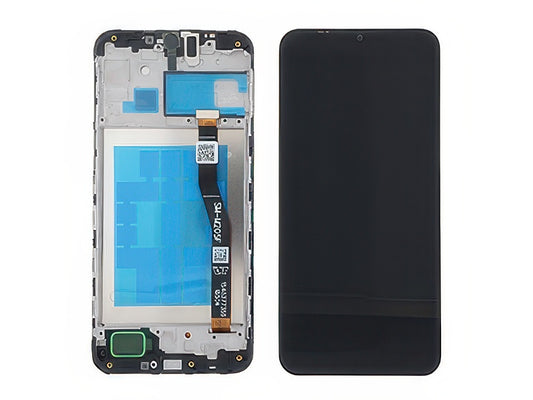Display Lcd Rigenerato Nero con Frame Qualità Premium per Samsung SM-M205 Galaxy M20