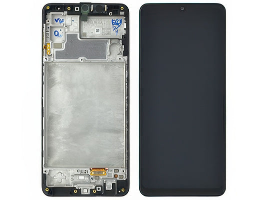 Lcd + Touchscreen + Frame + Switch Tasti Laterali + Altoparlante Nero per Samsung SM-M225 Galaxy M22