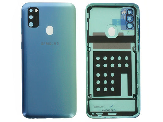 Cover Batteria + Vetrino Camera + Tasti Laterali Blu per Samsung SM-M307 Galaxy M30s