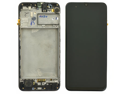 Lcd + Touchscreen + Frame + Suoneria + Vibrazione + Altoparlante Nero per Samsung SM-M315 Galaxy M31