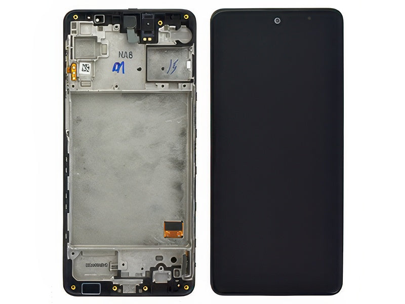 Lcd + Touchscreen + Frame + Altoparlante + Switch Tasti Laterali Nero per Samsung SM-M317 Galaxy M31s
