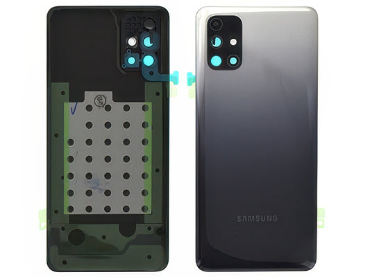Cover Batteria + Vetrino Camera + Adesivi Nero per Samsung SM-M317 Galaxy M31s