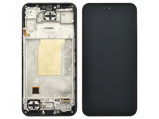 Lcd + Touch Screen + Frame + Switch Tasti Volume Nero per Samsung SM-M356 Galaxy M35 5G