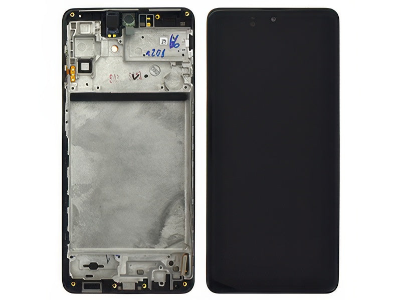 Lcd + Touchscreen + Frame + Altoparlante Nero per Samsung SM-M515 Galaxy M51
