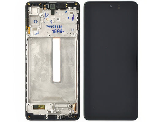 Lcd + Touchscreen + Frame + Swich Tasti Laterali + Altoparlante Nero per Samsung SM-M536 Galaxy M53 5G