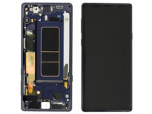 Lcd + Touchscreen + Frame + Altoparlante + Vibrazione + Tasti Laterali Blu per Samsung SM-N960 Galaxy Note 9