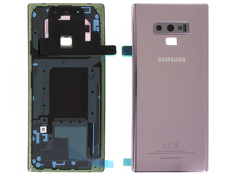 Cover Batteria in vetro + Vetrino Camera + Adesivi Lavander Purple vers. Dual Sim per Samsung SM-N960 Galaxy Note 9