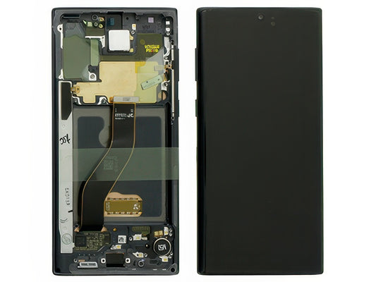 Lcd + Touchscreen + Frame + Altoparlante + Vibrazione + Tasti Laterali Nero per Samsung SM-N970 Galaxy Note 10