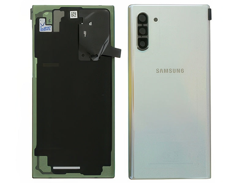 Cover Batteria in vetro + Vetrino Camera + Adesivi Aura Glow per Samsung SM-N970 Galaxy Note 10