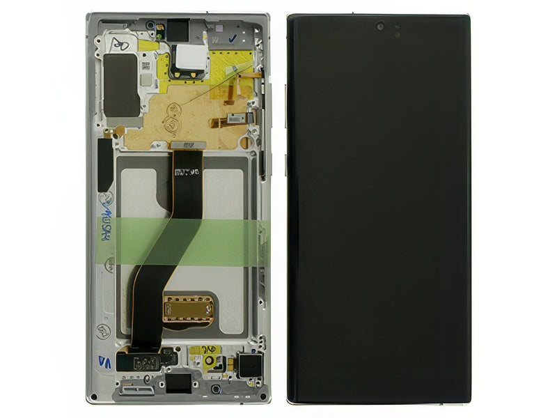 Lcd + Touchscreen + Frame + Altoparlante + Vibrazione + Tasti Laterali Bianco per Samsung SM-N975 Galaxy Note 10+