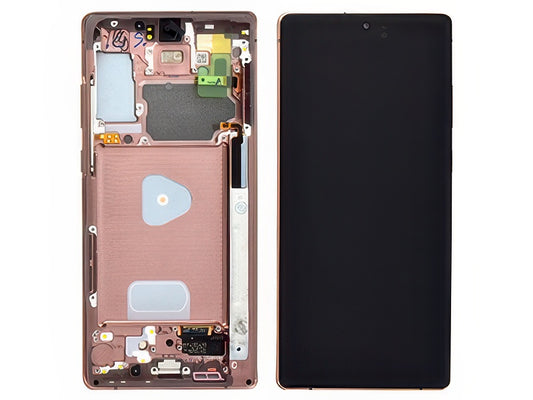 Lcd + Touchscreen + Frame + Tasti Laterali Mystic Bronze per Samsung SM-N980 Galaxy Note 20