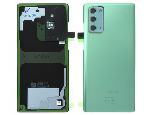 Cover Batteria + Vetrino Camera + Adesivi + Microfono Mystic Green per Samsung SM-N980 Galaxy Note 20