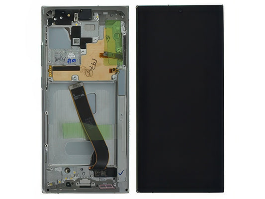 Lcd + Touchscreen + Frame + Tasti Laterali Mystic White per Samsung SM-N985 Galaxy Note 20 Ultra LTE