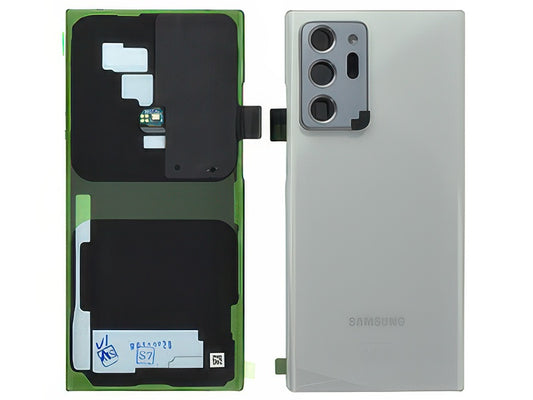 Cover Batteria in vetro + Vetrino Camera + Adesivi + Microfono Mystic White per Samsung SM-N986 Galaxy Note 20 Ultra 5G